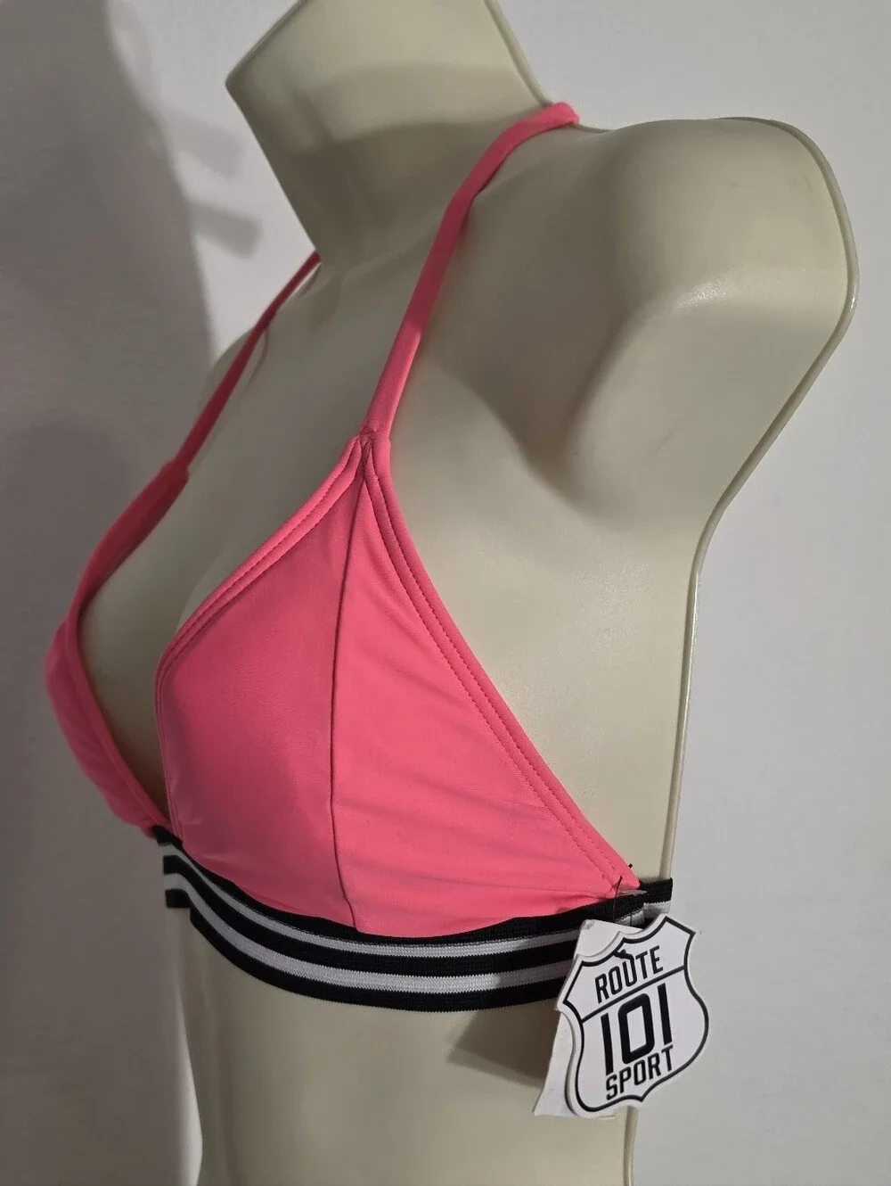 Route 101 Sport Bikini Top Neon Pink Triangle Pink Size M - Picture 9 of 16